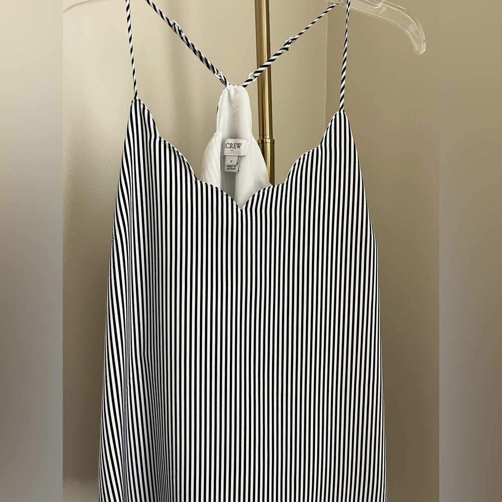 J. Crew Navy and White Striped Camisole
